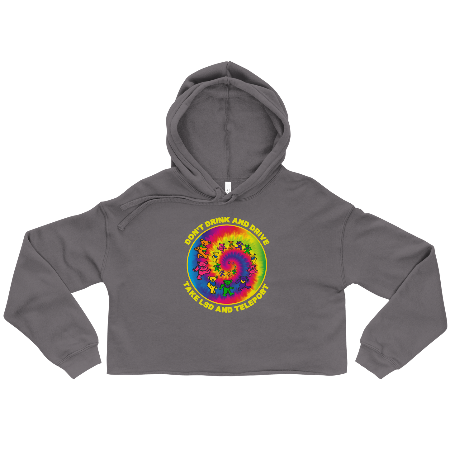 Just Teleport Graphic Crop Hoodie