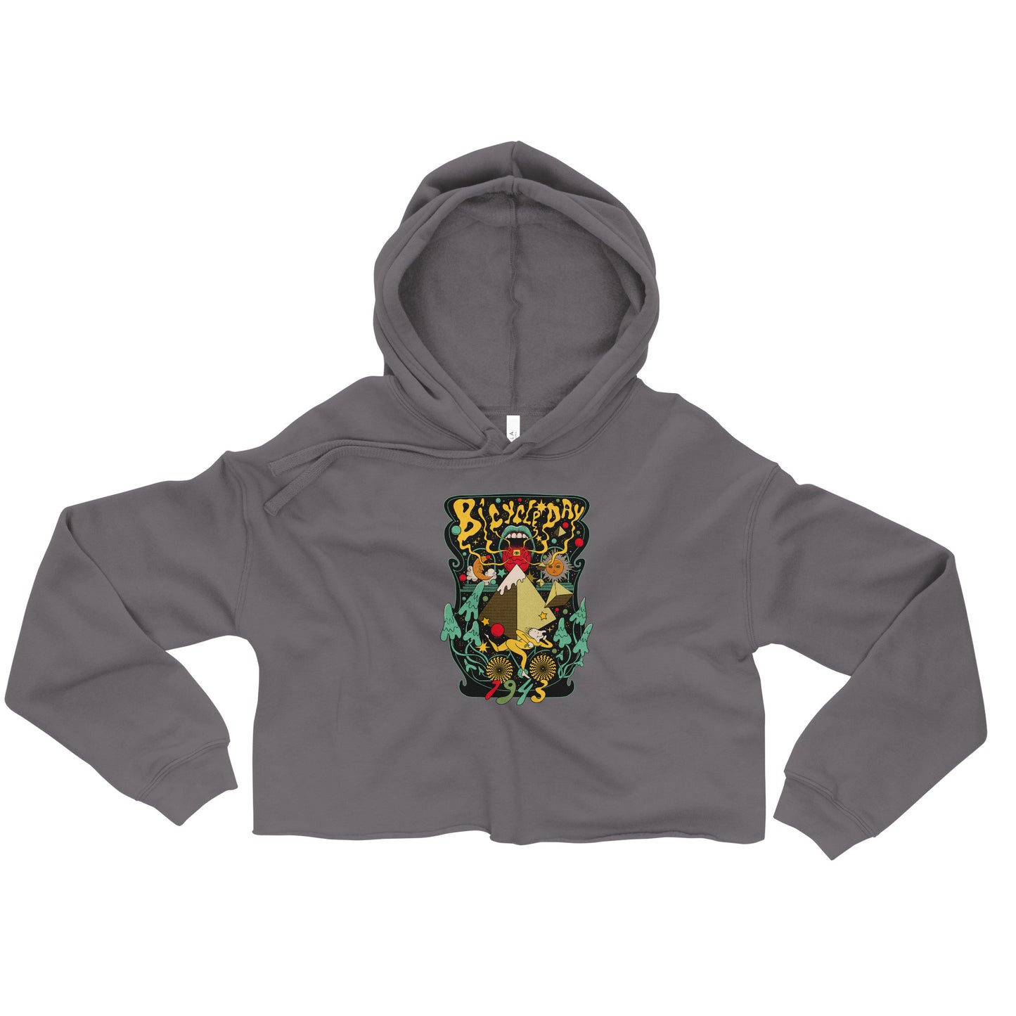 Bicycle Day Graphic Crop Hoodie