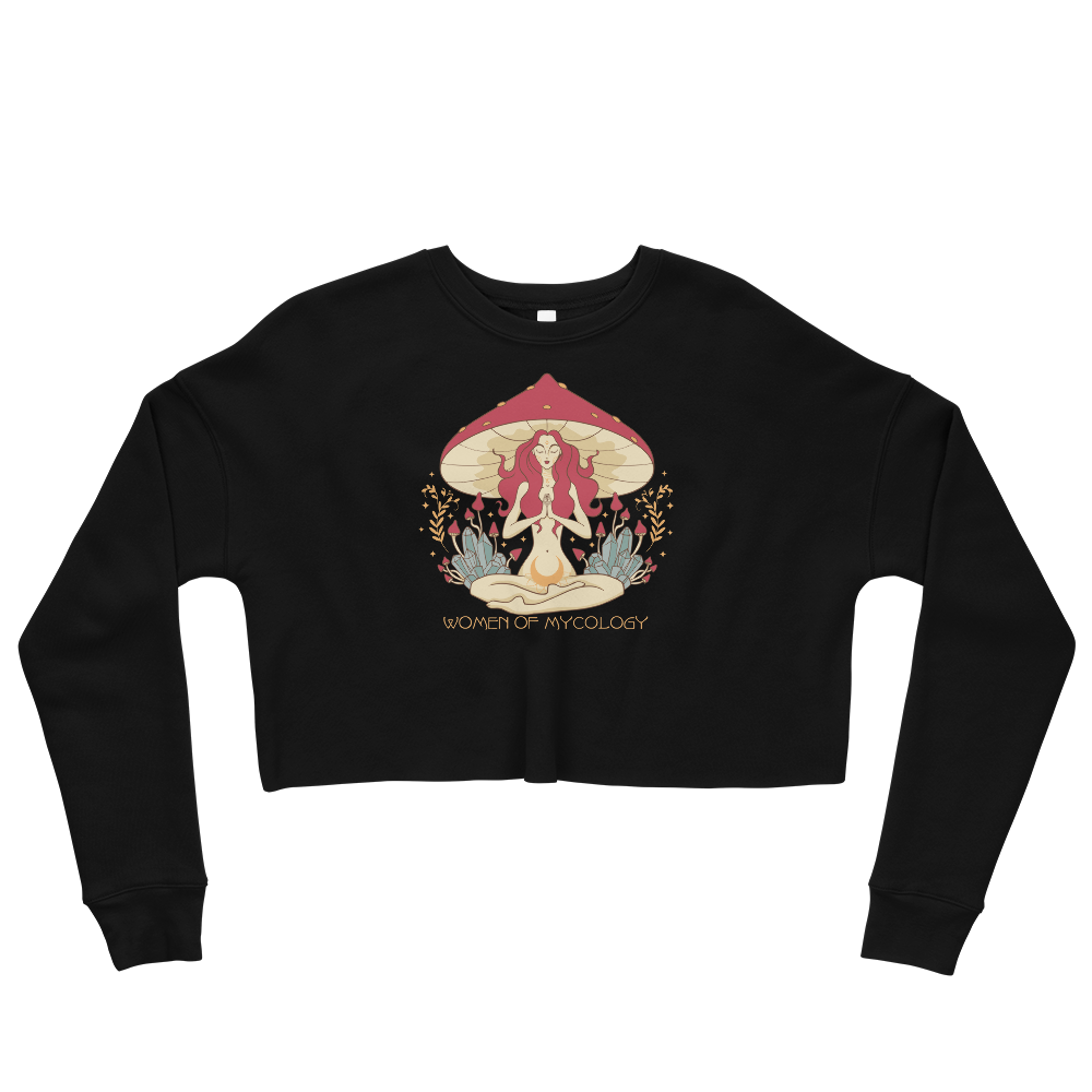 Mystical Woman of Mycology Graphic Crop Sweatshirt