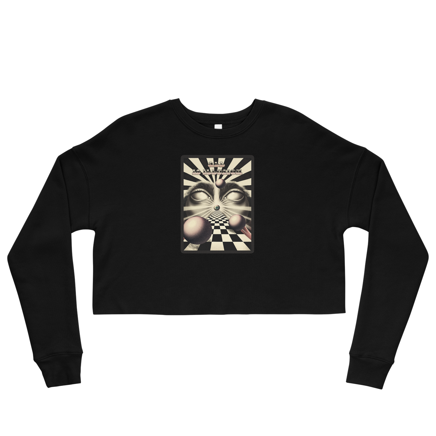 All Is Illusion Graphic Crop Sweatshirt