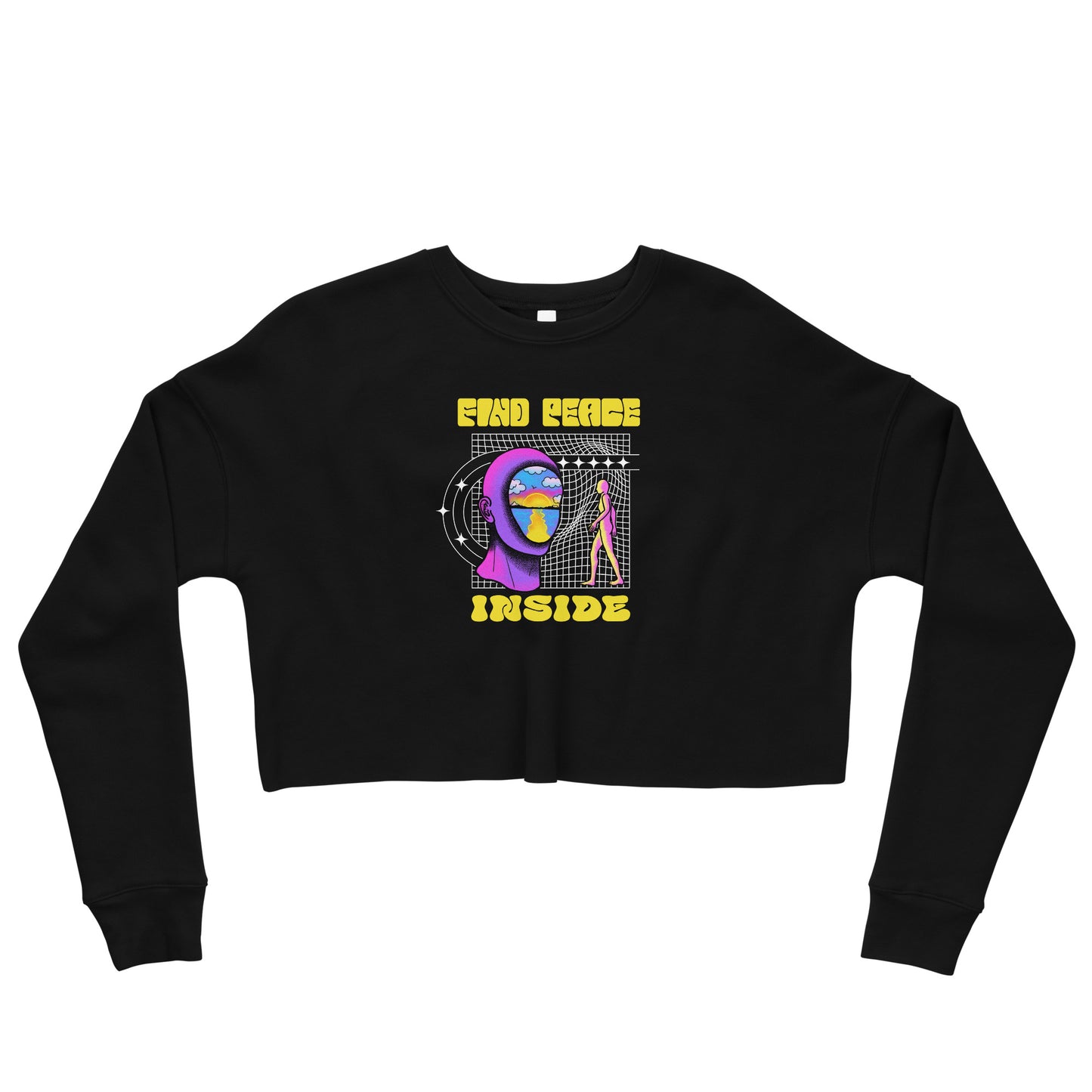 Find Peace Inside Crop Sweatshirt