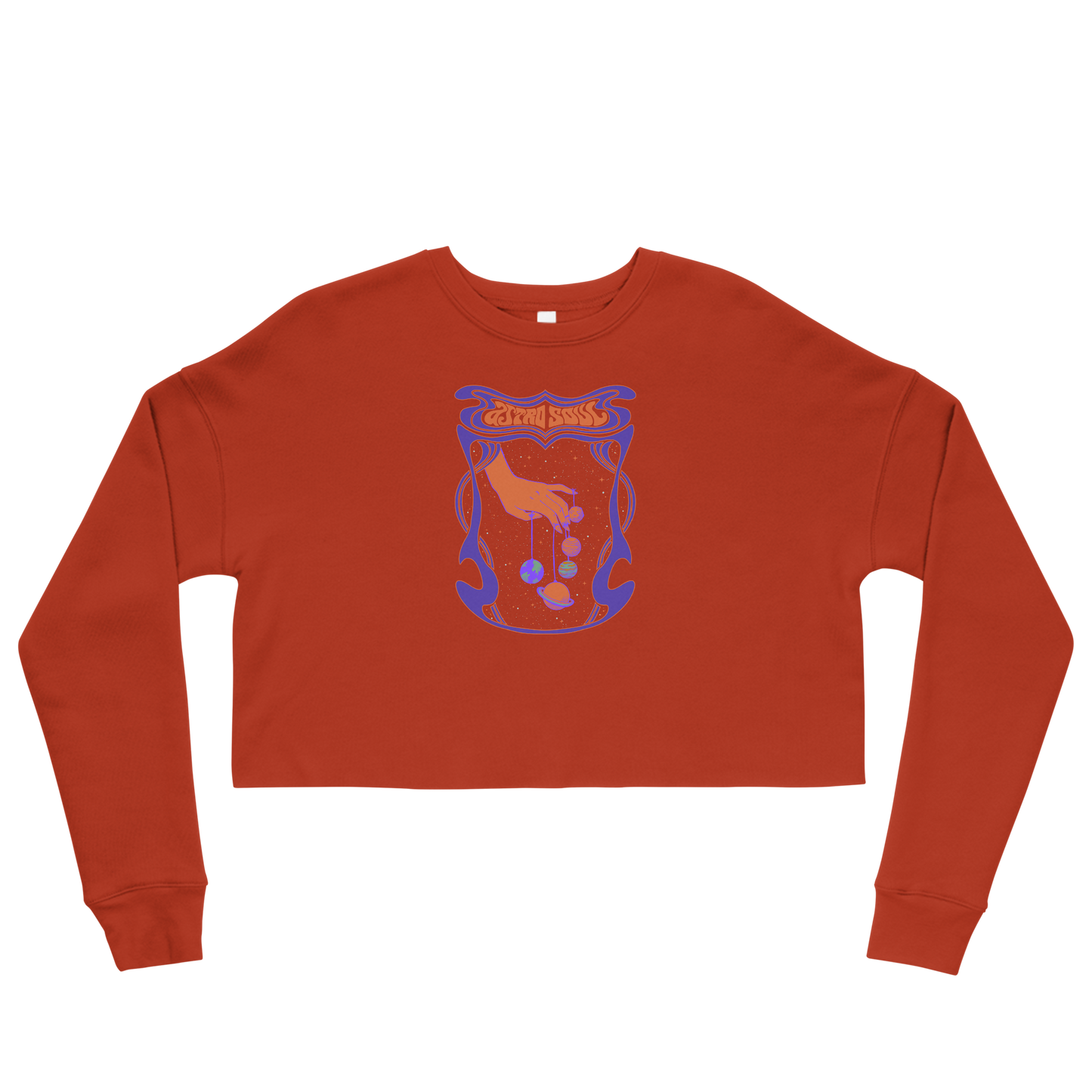 Astro Soul Graphic Crop Sweatshirt