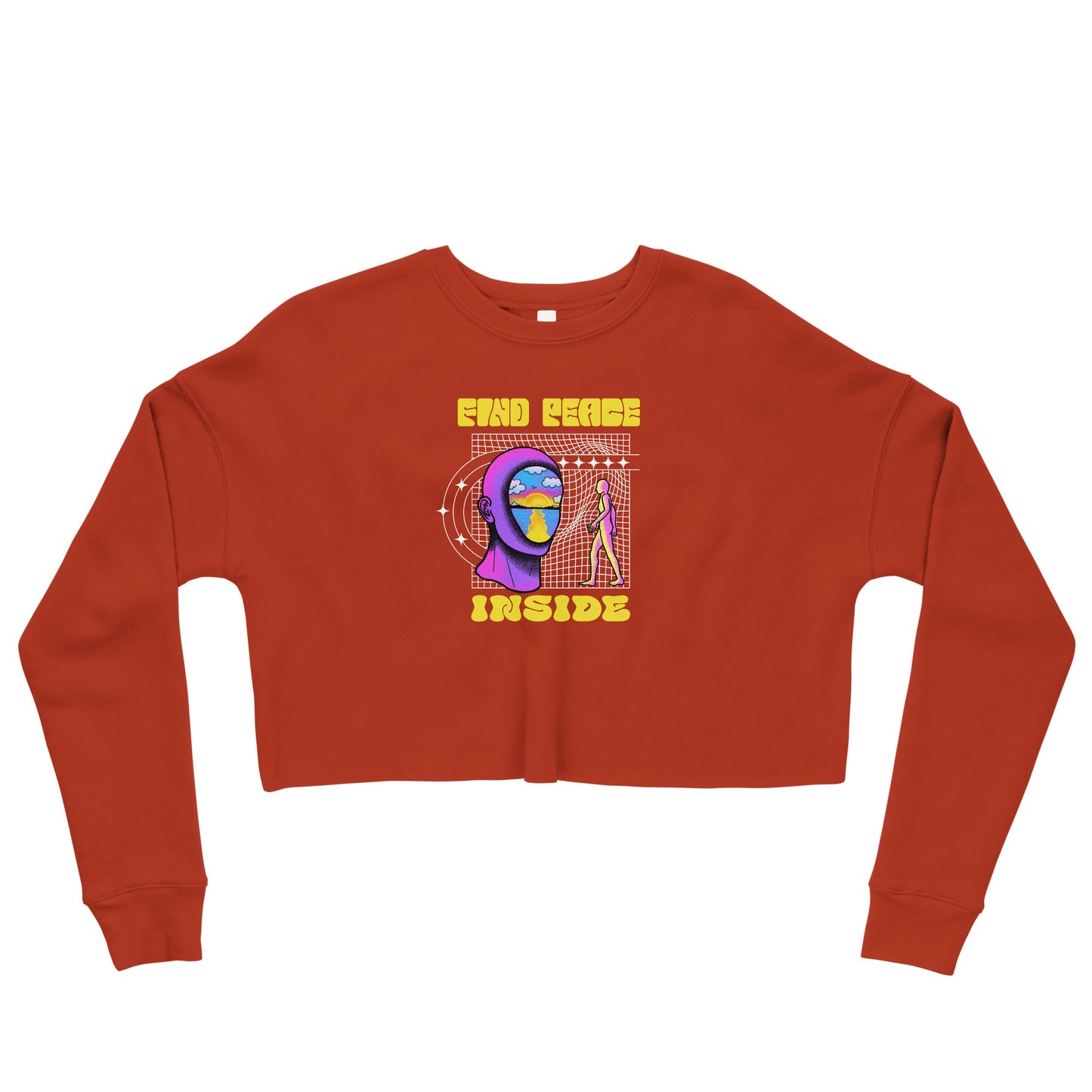 Find Peace Inside Crop Sweatshirt