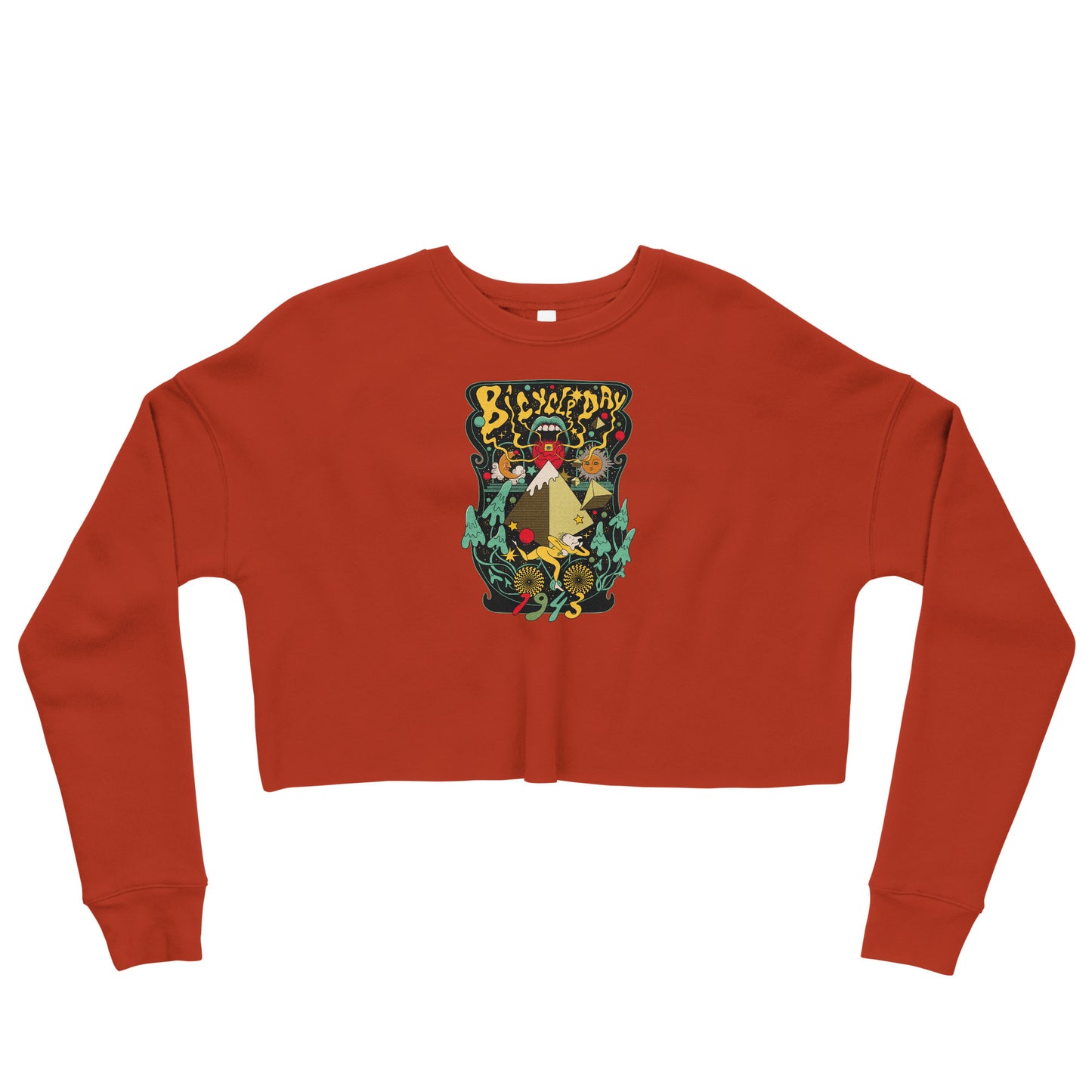 Bicycle Day Crop Sweatshirt