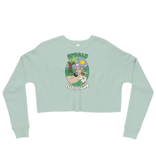 Spread Kindness Graphic Crop Sweatshirt
