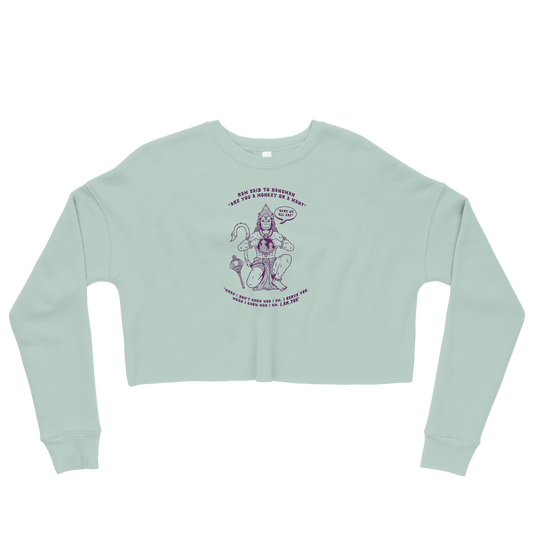 Here We All Are Graphic Crop Sweatshirt