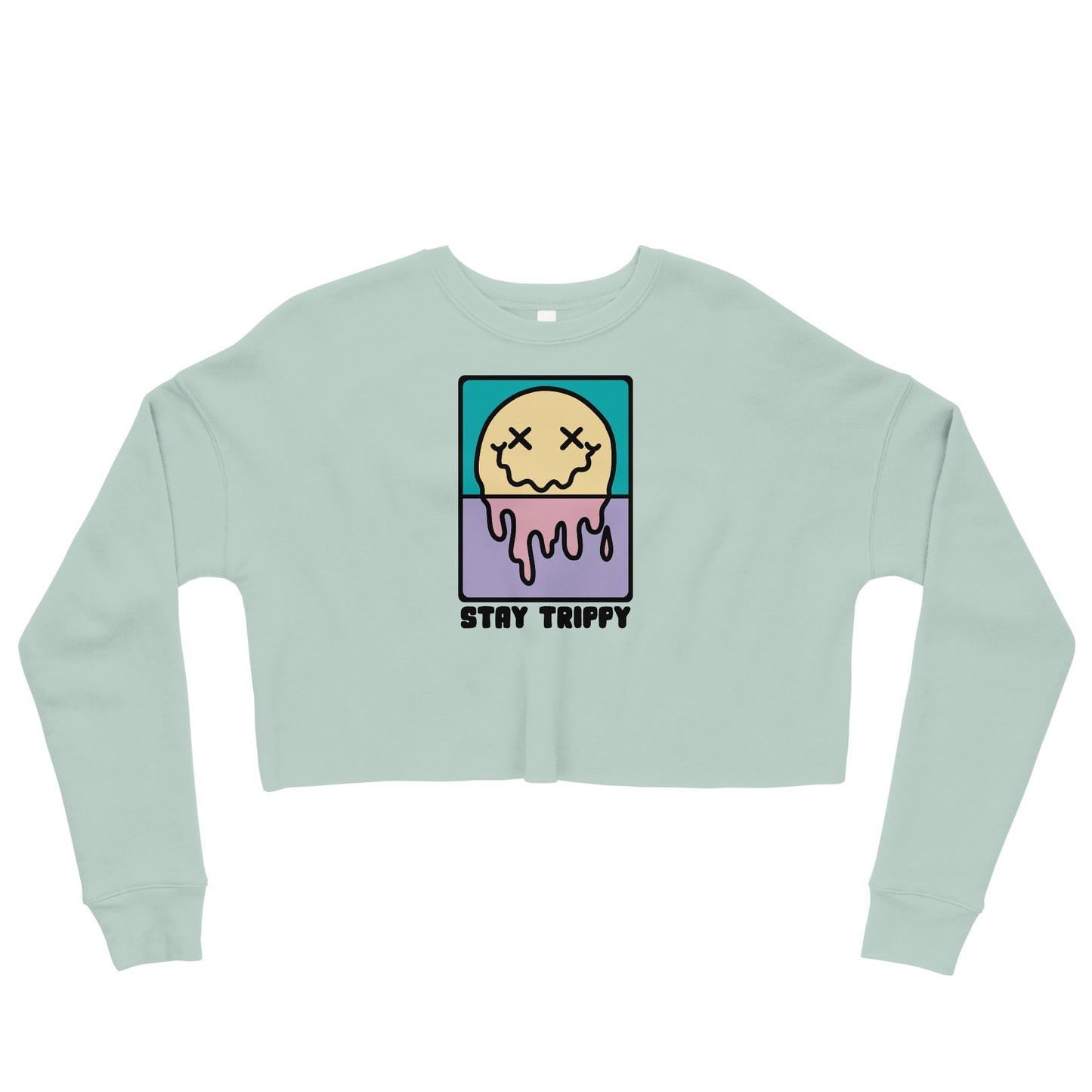 Stay Trippy Graphic Crop Sweatshirt