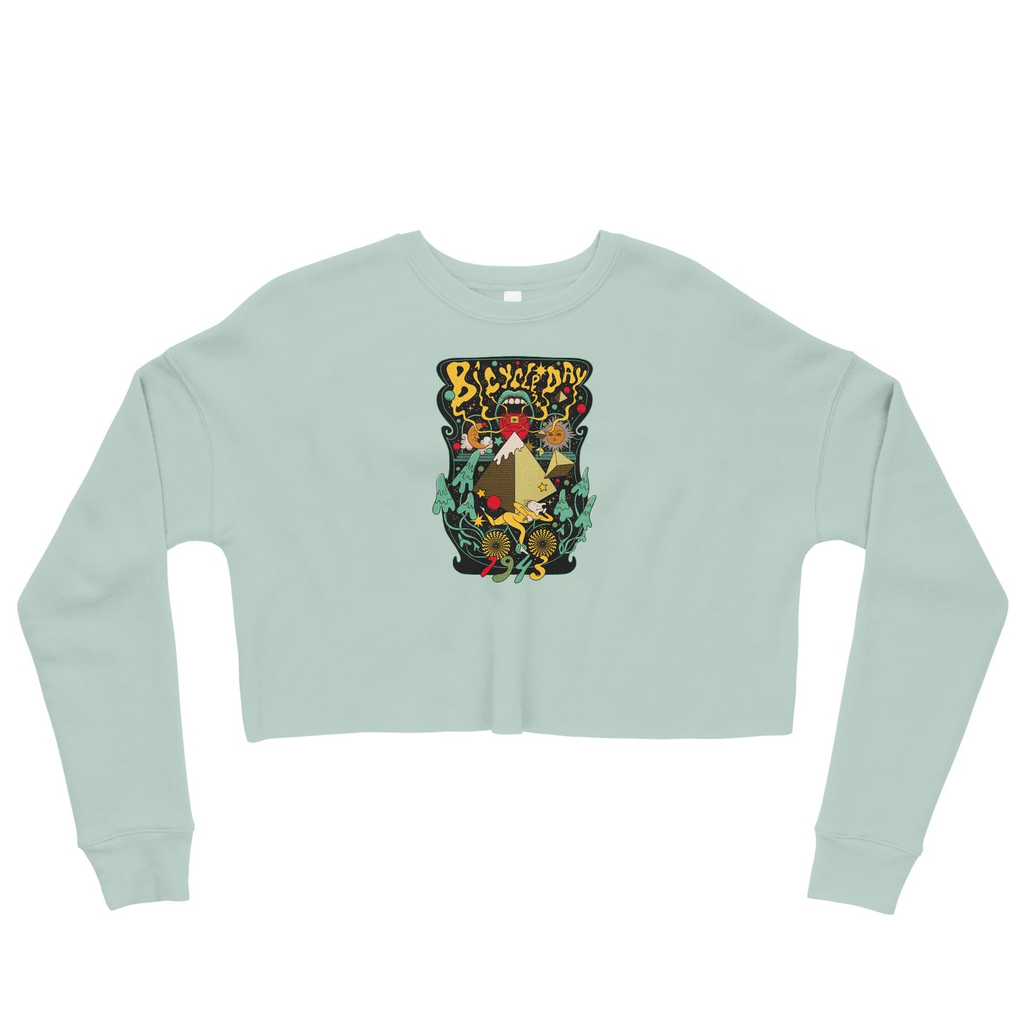 Bicycle Day Crop Sweatshirt