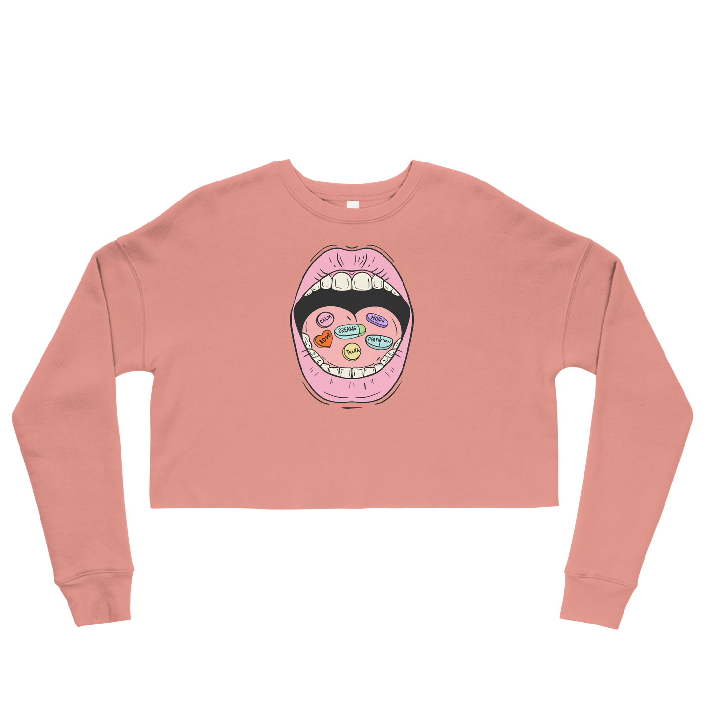 Daily Pills Graphic Crop Sweatshirt