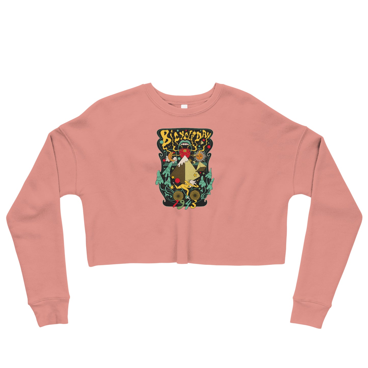 Bicycle Day Crop Sweatshirt