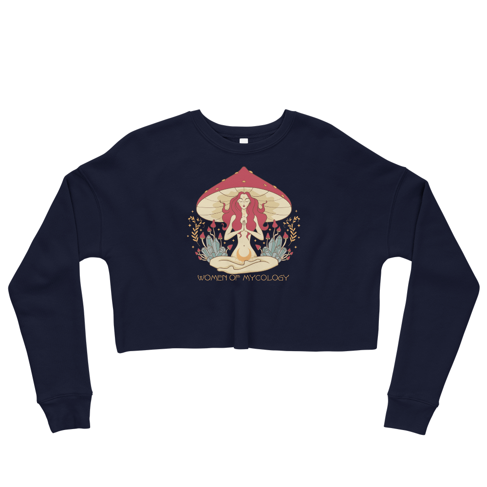 Mystical Woman of Mycology Graphic Crop Sweatshirt