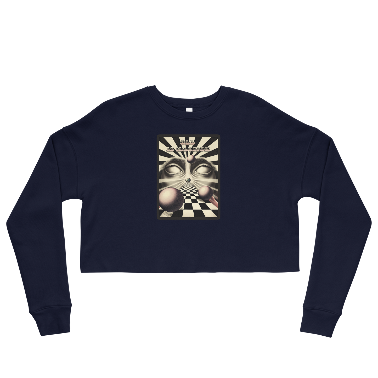 All Is Illusion Graphic Crop Sweatshirt