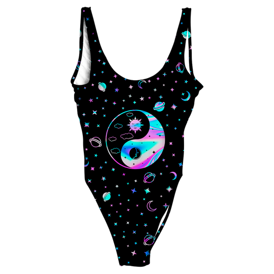 Yinyang Galaxy All Over Print One-Piece Swimsuit