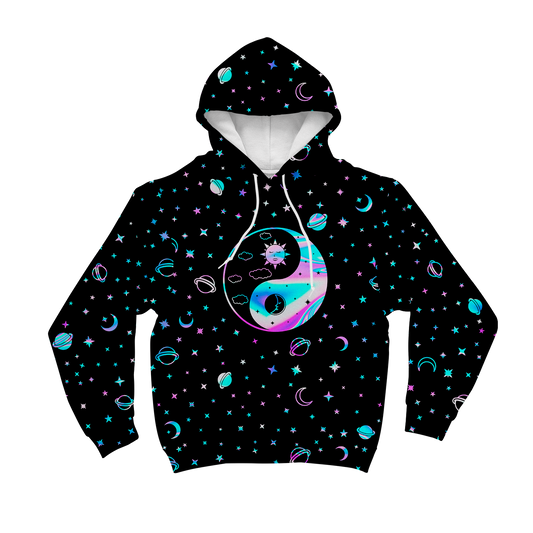 Yinyang Galaxy All Over Print Unisex Hoodie