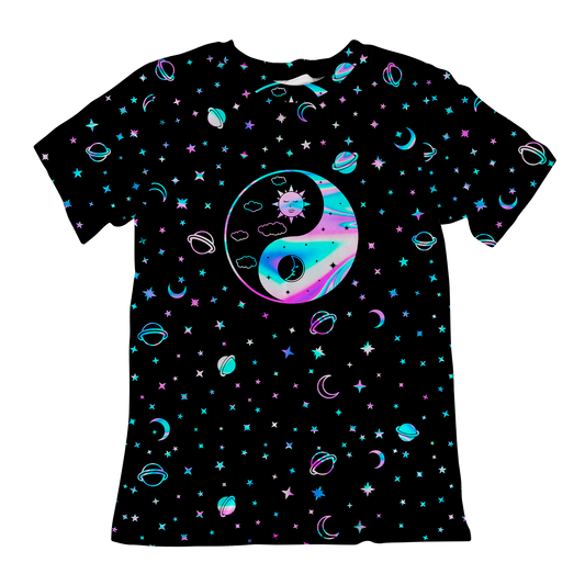 Yinyang Galaxy All Over Print Unisex Tee