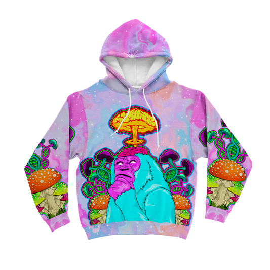 Awakened Ape All Over Print Unisex Hoodie