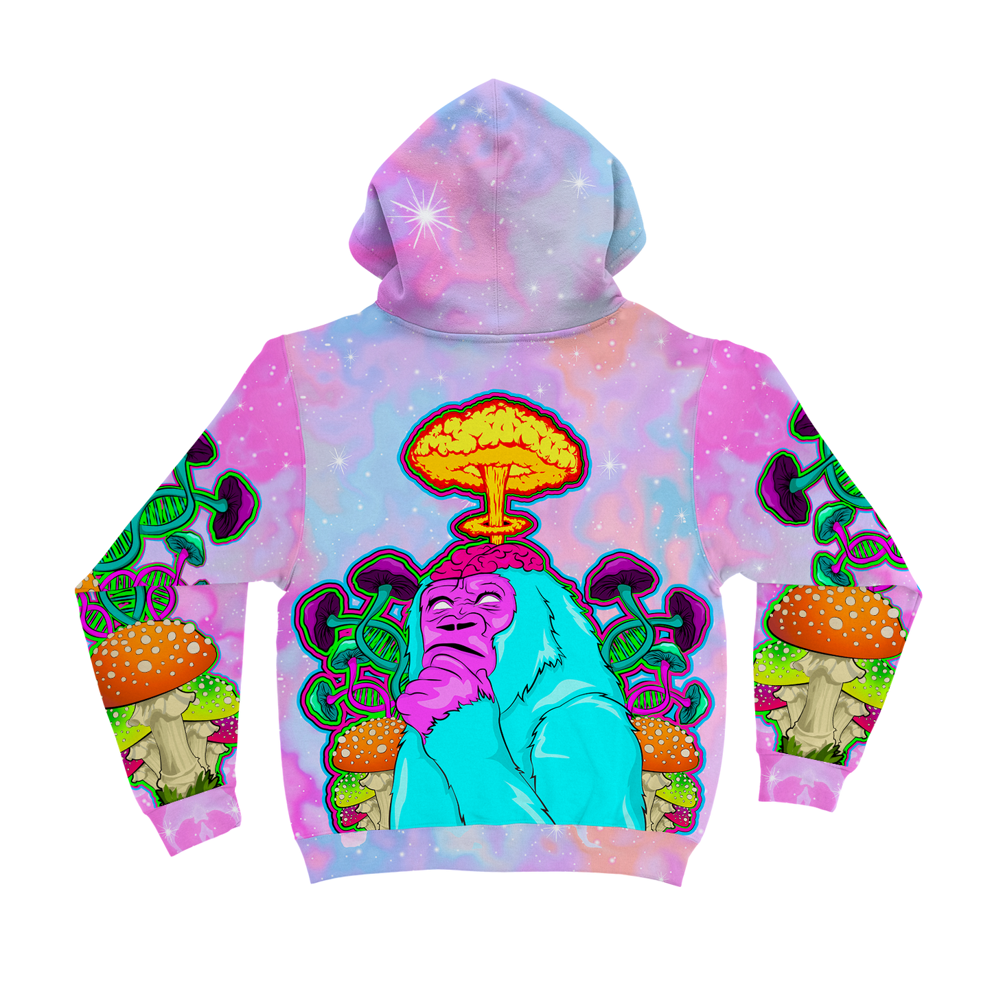 Awakened Ape All Over Print Unisex Hoodie