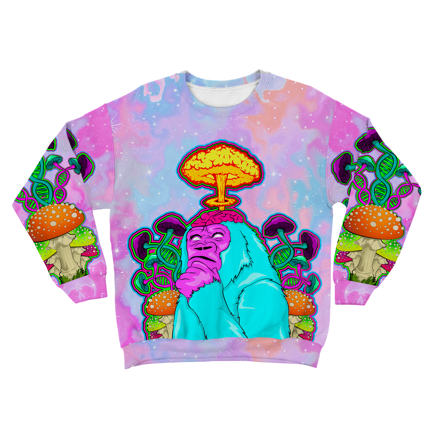 Awakened Ape All Over Print Unisex Sweatshirt