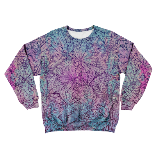 Cann~ Pattern All Over Print Unisex Sweatshirt