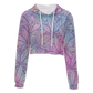 Canna~ Pattern All Over Print Crop Hoodie