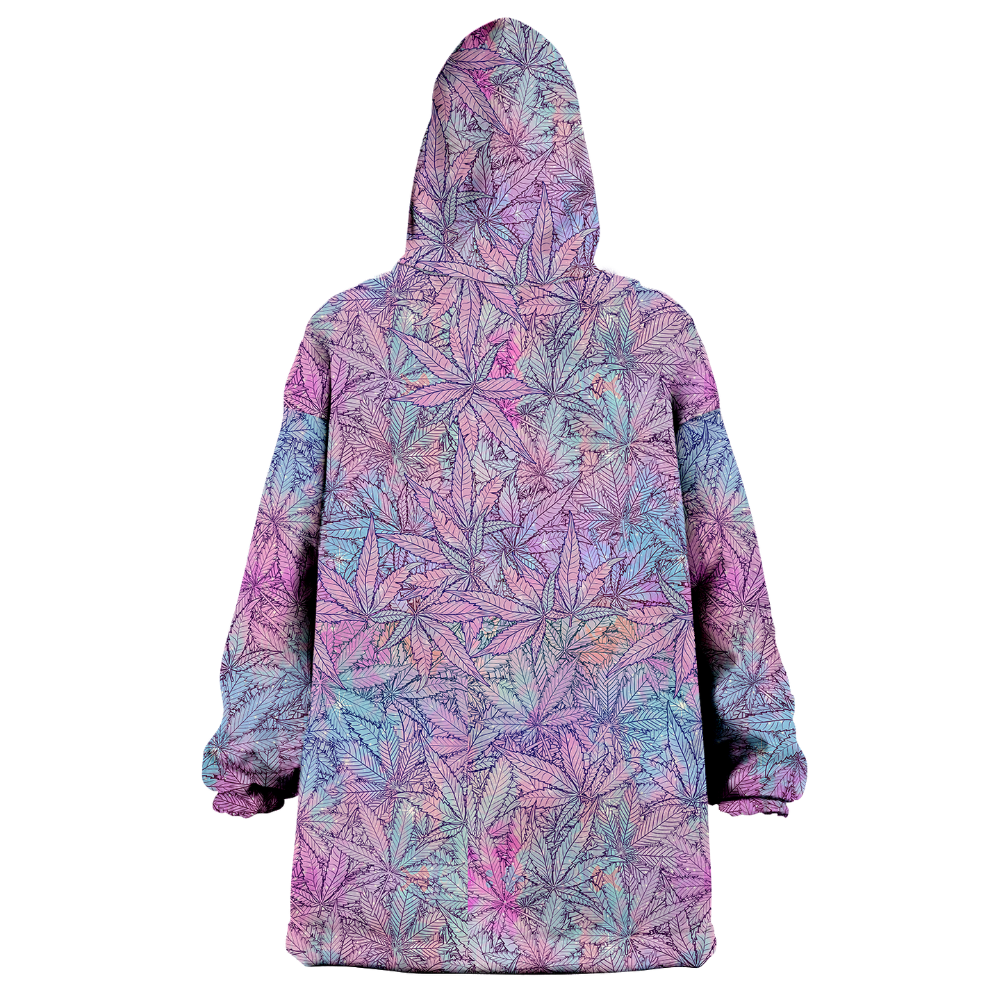 Canna~ Pattern All Over Print Wearable Blanket Hoodie