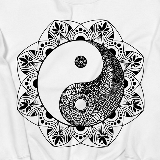 Yinyang Mandala Graphic Long Sleeve Tee