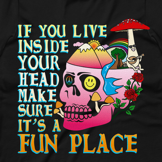 If You Live Inside Your Head Graphic Crop Tee
