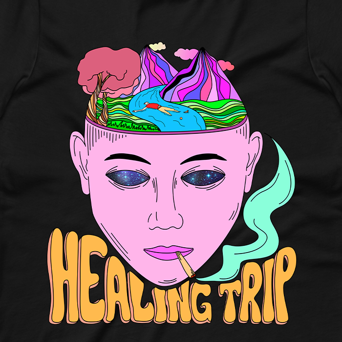 Healing Trip Graphic Tank Top