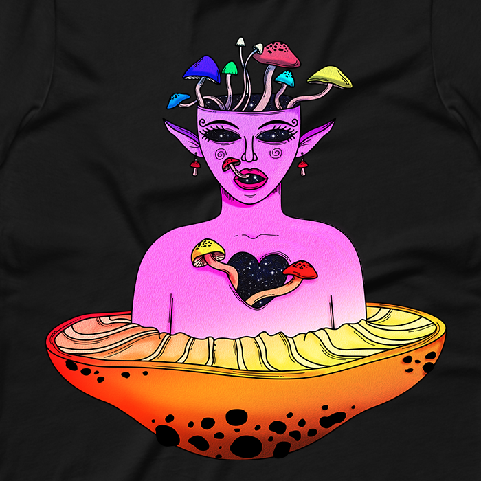 Mushroom Elf Graphic Women's Tee