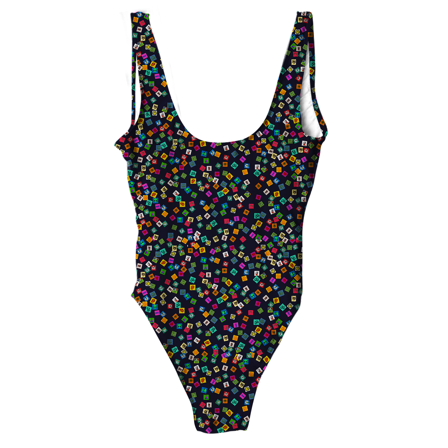 Tabs All Over Print One-Piece Swimsuit