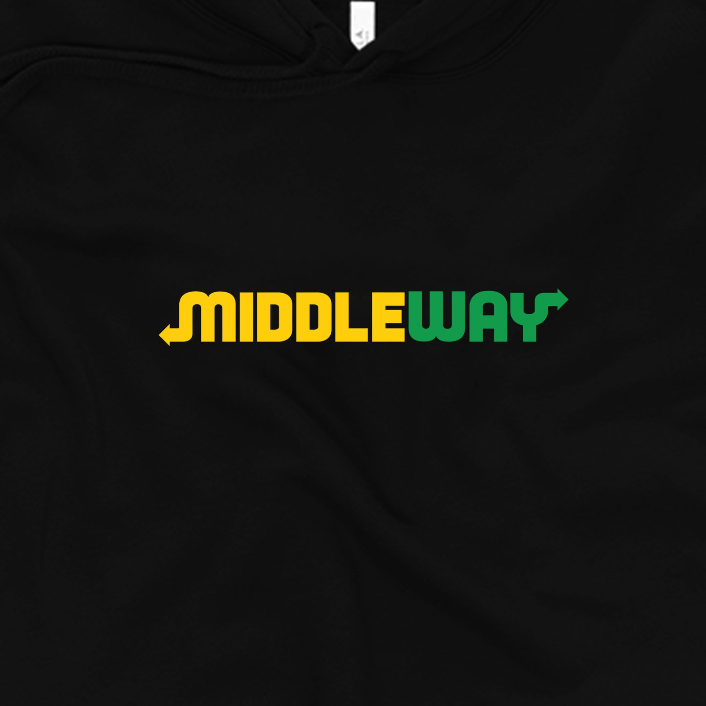 Middle Way Graphic Crop Hoodie