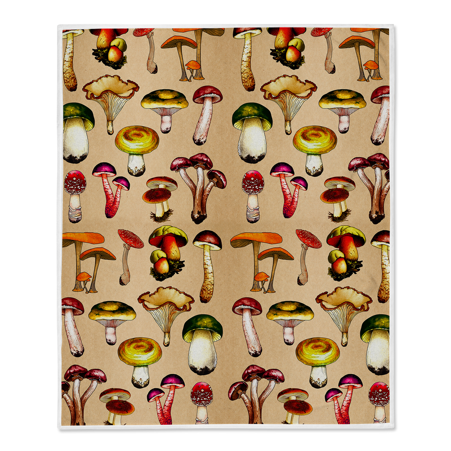 Magic Mushrooms All Over Print Blanket