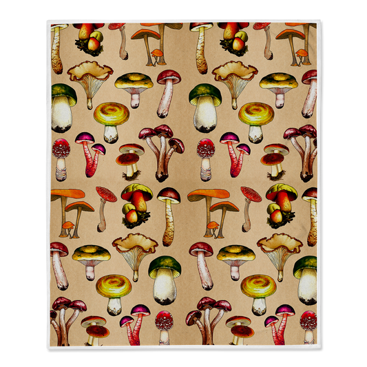 Magic Mushrooms All Over Print Blanket