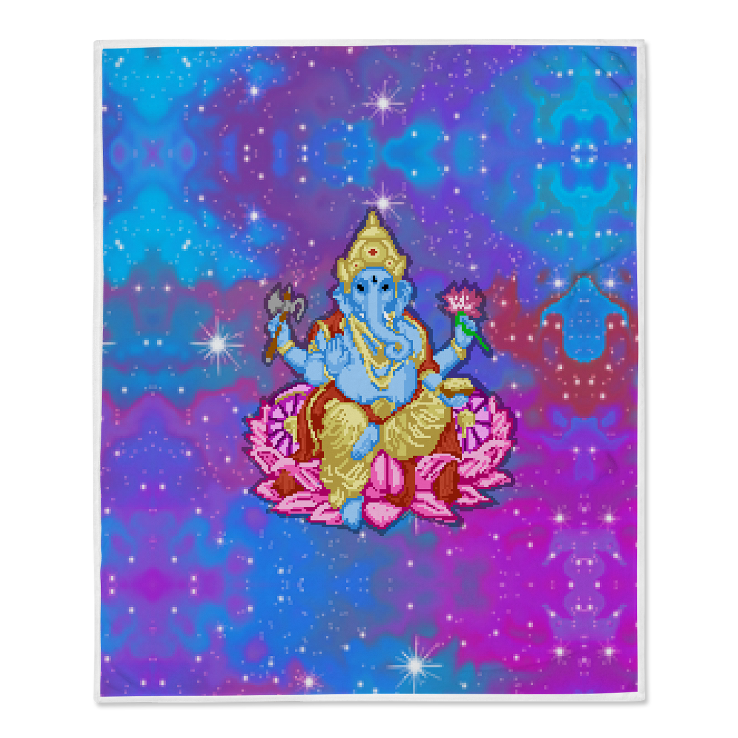 Pixel Ganesha All Over Print Blanket
