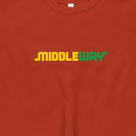 Middle Way Graphic Crop Sweatshirt