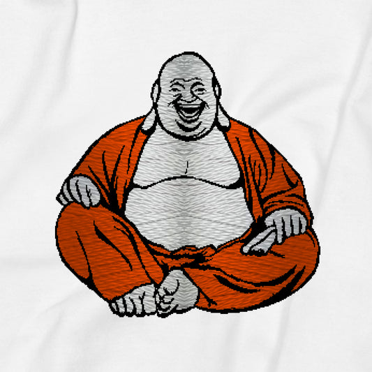 Buddha Embroidery Graphic Long Sleeve Tee