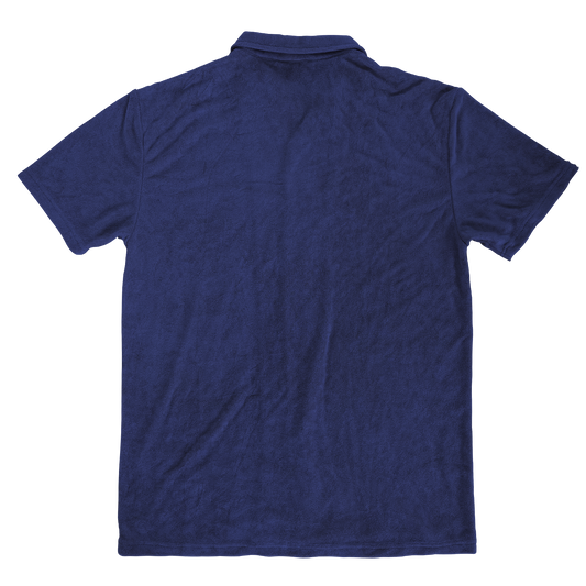 Terry Toweling Resort Button Up - Deep Blue