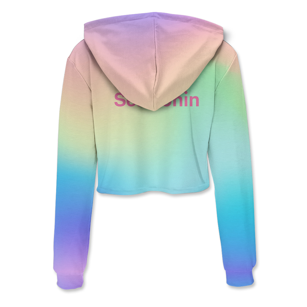 Serotonin All Over Print Crop Hoodie