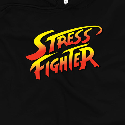 Stress Fighter Graphic Crop Hoodie