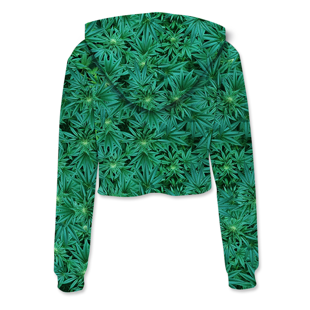 Cann~ All Over Print Crop Hoodie