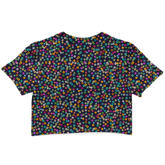 Tabs All Over Print Cotton Crop Tee