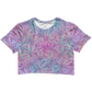 Cann~ Pattern All Over Print Cotton Crop Tee