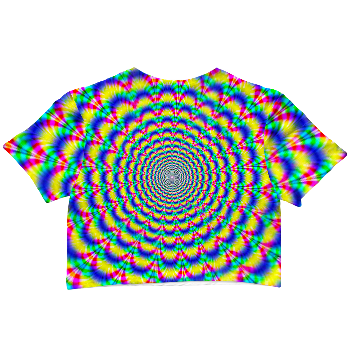 Psi~ Spiral All Over Print Cotton Crop Tee