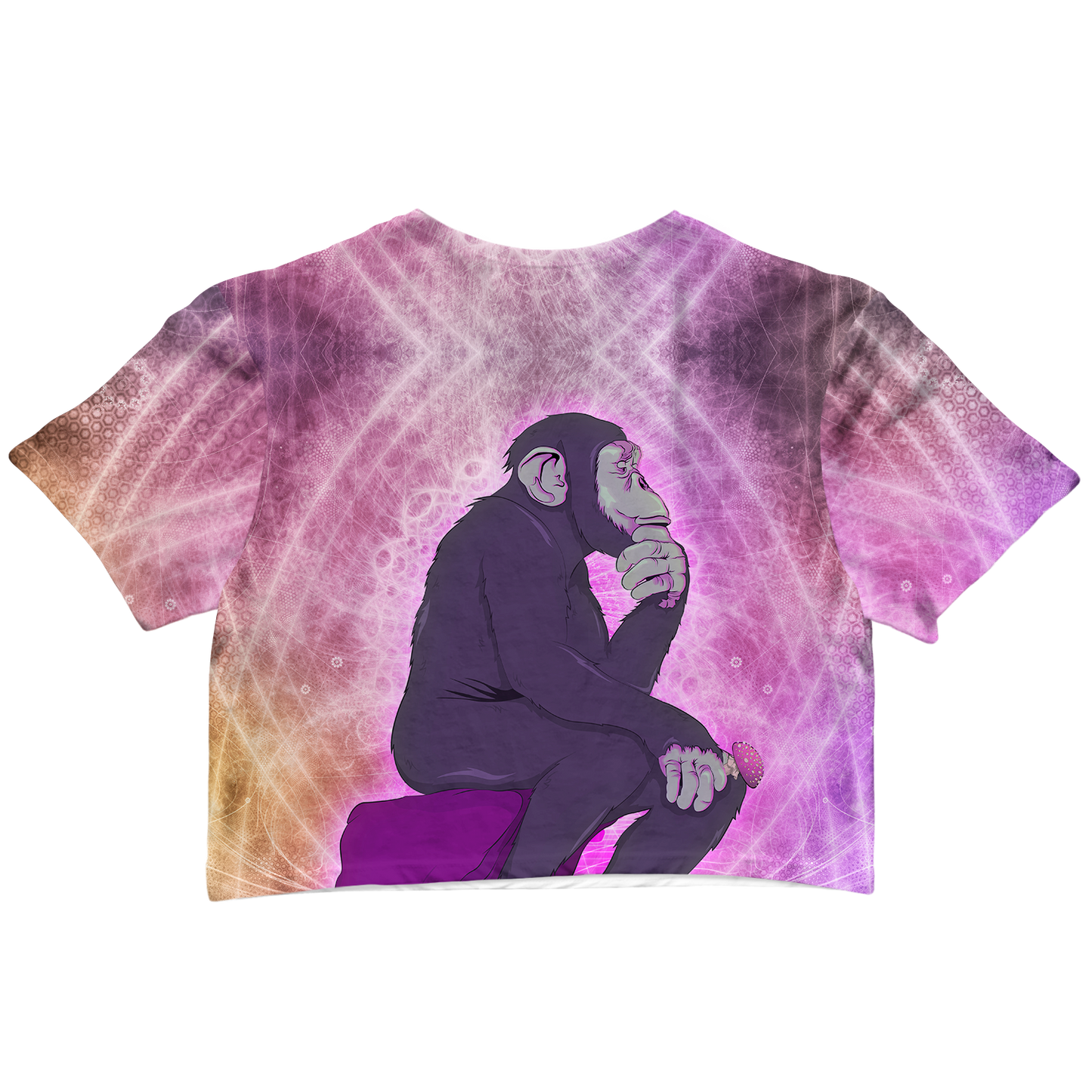 Thinking Ape All Over Print Cotton Crop Tee