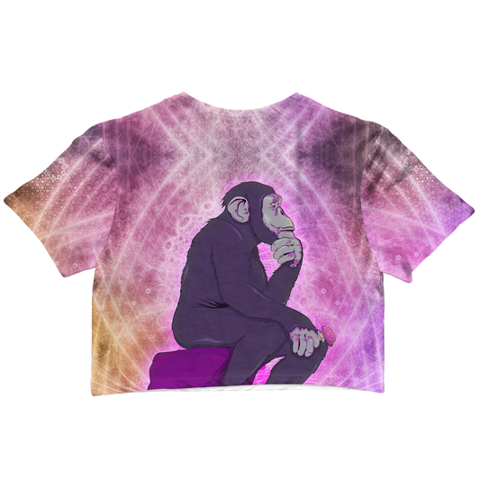 Thinking Ape All Over Print Cotton Crop Tee