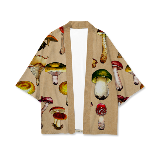 Magic Mushrooms All Over Print Men's Short Coat