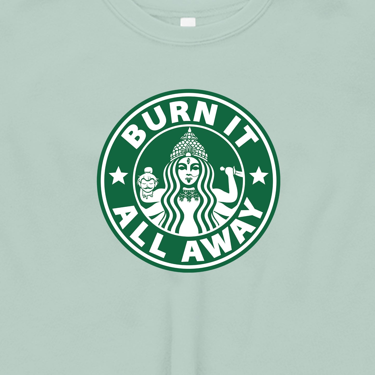 Burn It All Away Graphic Crop Sweatshirt