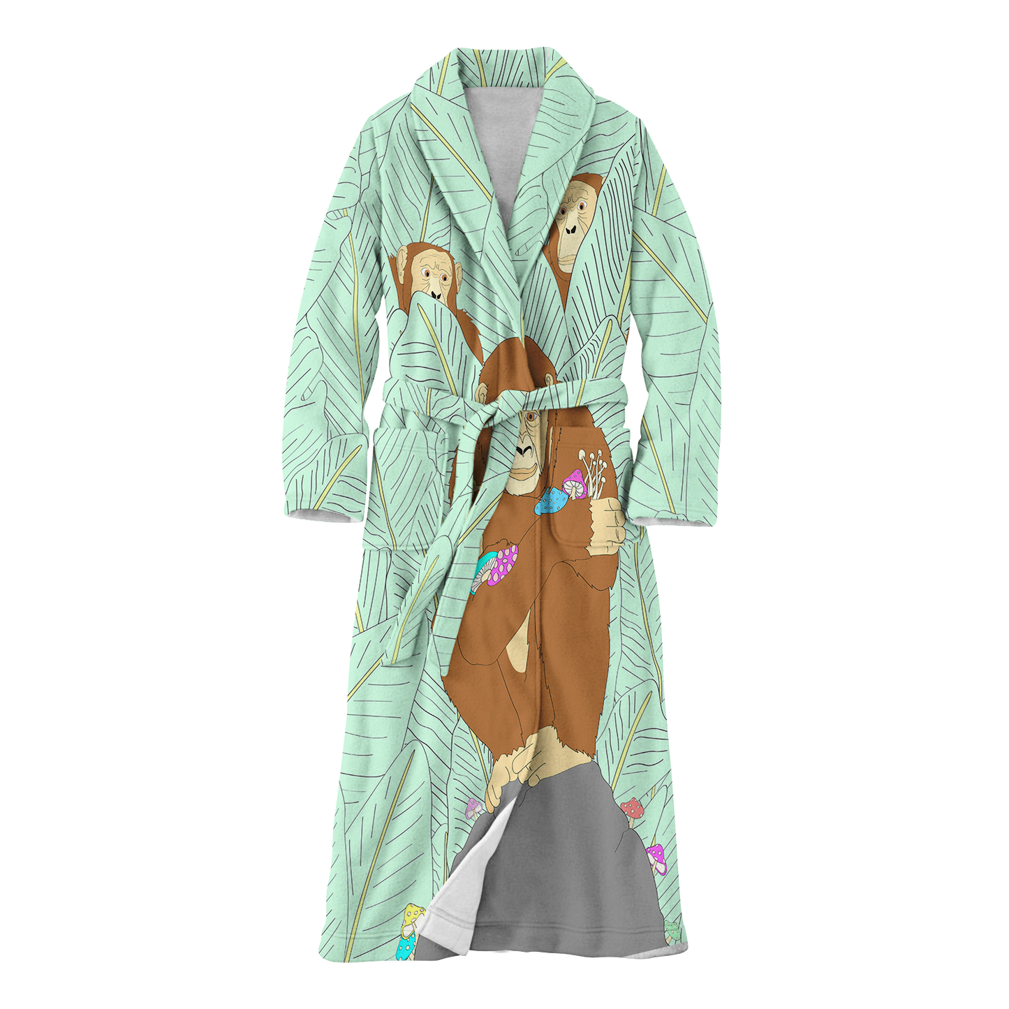 Apes Psi~  All Over Print Fleece Robe