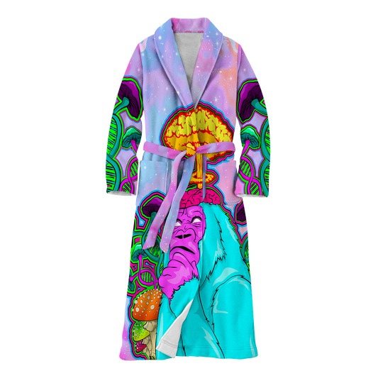 Awakened Ape All Over Print Fleece Robe