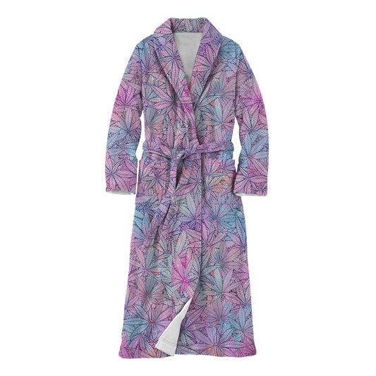 Cann~ Pattern All Over Print Fleece Robe